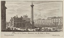 Place de la Colonne Antoniane ruë du Cours a Rome, 1640-1660. Creator: Israel Silvestre.