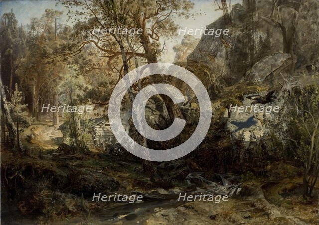 Finnish Forest Landscape, 1859. Creator: Werner Holmberg.