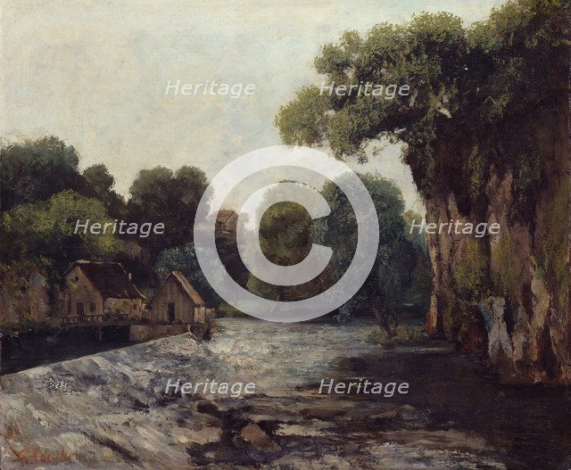 The Weir at the Mill, 1866. Artist: Courbet, Gustave (1819-1877)