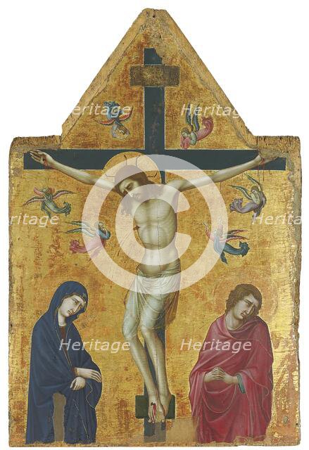 The Crucifixion with the Virgin, Saint John and Angels, 1330. Creator: Ugolino da Siena.
