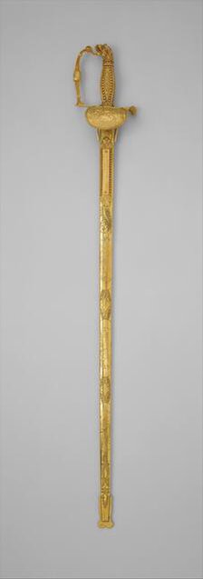 Presentation Sword and Scabbard of Brigadier General Daniel Davis, American, New York, c1815-17. Creator: John Targee.
