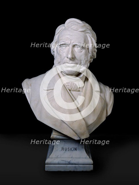 Portrait Bust of John Ruskin, 1881. Artist: Joseph Edgar Boehm.