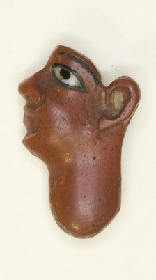 Inlay Depicting the Face of a King, Egypt, Late Period-Ptolemaic Period (about 7th-1st century BCE). Creator: Unknown.