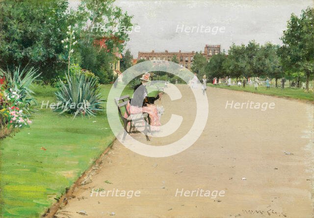 A City Park, c. 1887. Creator: William Merritt Chase.