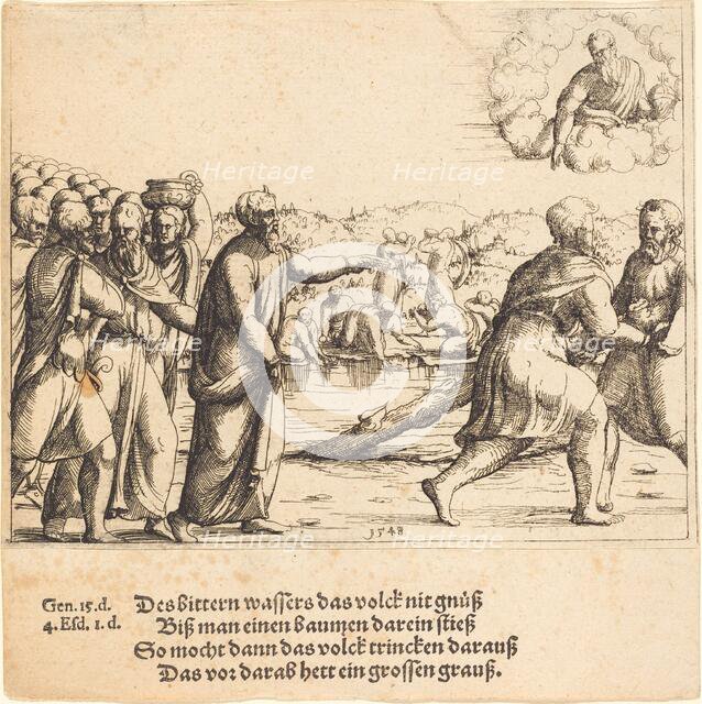 The Lord Sweetens the Waters of Marah, 1548. Creator: Augustin Hirschvogel.