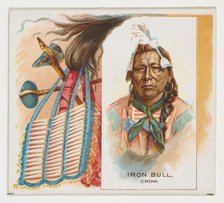 Iron Bull, Crow, from the American Indian Chiefs series (N36) for Allen & Ginter Cigarette..., 1888. Creator: Allen & Ginter.