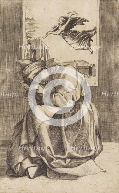 The Vision of St. Helena. Creator: Marcantonio Raimondi.