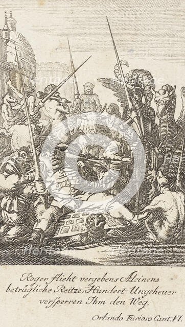 Plate 1 for Ariosto's 'Orlando Furioso', 1772. Creator: Daniel Berger.