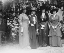 Mrs. Vaughn, Mrs. H.W. Warner, Mrs. J.A. Wright, and Mrs. J. Howard Ford, Hope Farm Fair, 1912. Creator: Bain News Service.