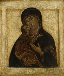 Virgin of Vladimir, Russian icon, 1600-1610. Creator: Unknown.