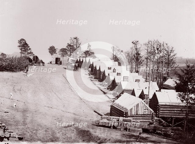 Pontoon Bridge at Deep Bottom, James River, 1864. Creator: Andrew Joseph Russell.