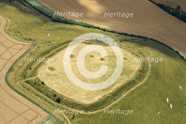 Liddington Castle hillfort, Swindon, 2022. Creator: Damian Grady.
