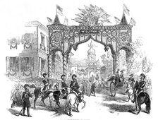 Her Majesty's Entrée in to Coburg, 1845. Creator: Ebenezer Landells.