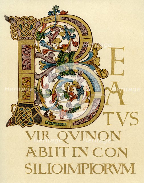 Initial letter 'B', 980-1000 AD. Artist: Unknown
