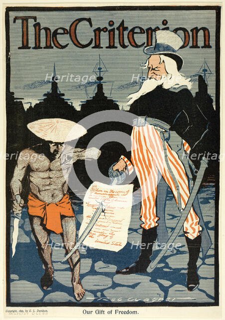 Our Gift of Freedom, from The Criterion, 1899. Creator: Roc Wagner.