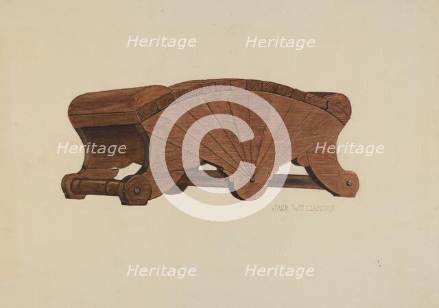 Footstool, c. 1941. Creator: Jack Williamson.