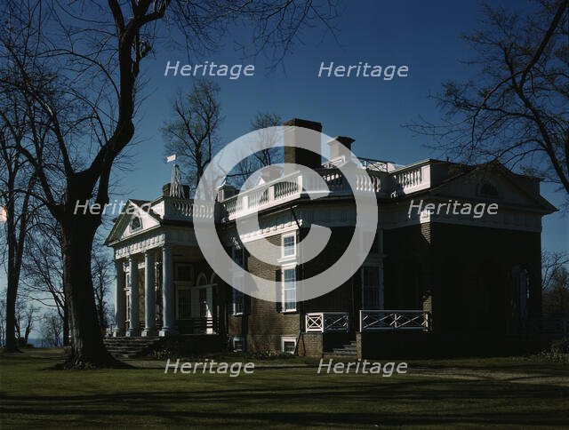 Monticello, home of Thomas Jefferson, Charlottesville, Va., 1943. Creator: John Collier.
