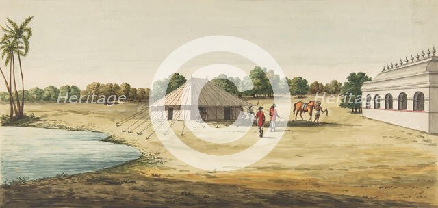 View of a Chaudézie in the interior of an English traveller's tent, ca. 1828-30. Creator: Anon.