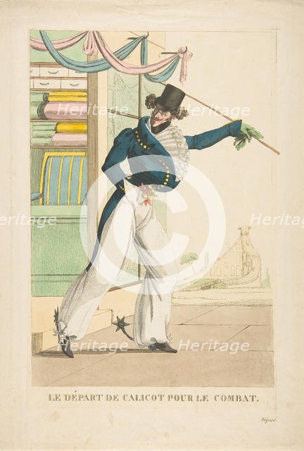 Le Départ de Calicot Pour le Combat, 1817-18. Creator: Unknown.