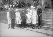 Naval Scouts with Daniels at White House, 1917. Creator: Harris & Ewing.