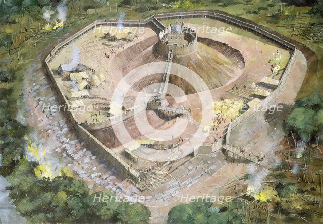 Pickering Castle, 12th century, (c1990-2010). Artist: Ivan Lapper.