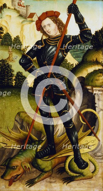 'St George and the Dragon', c1500. Artist: Unknown