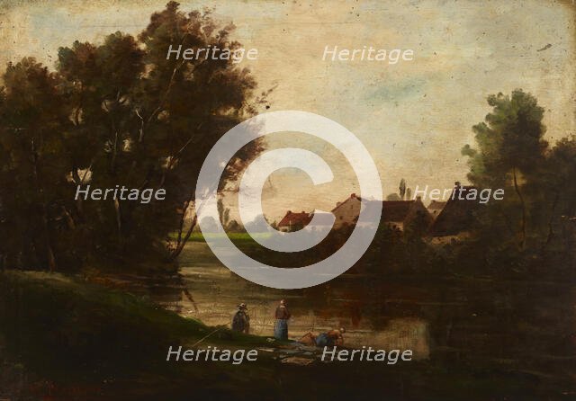 Landscape, 2nd half of 19th century. Creator: M Chalandre.