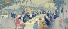 Esquisse pour la salle des mariages de la mairie du 14ème : Repas nuptial, 1889. Creator: Maurice Chabas.