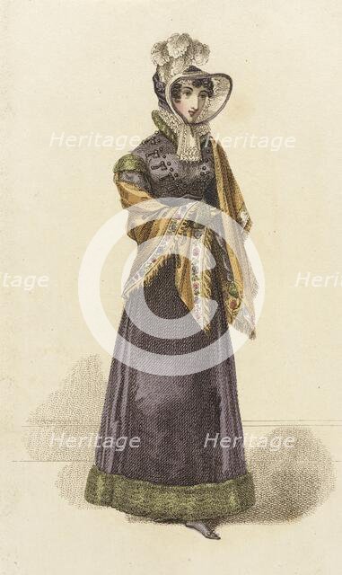 Fashion Plate (Walking Dress), 1821. Creator: John Bell.