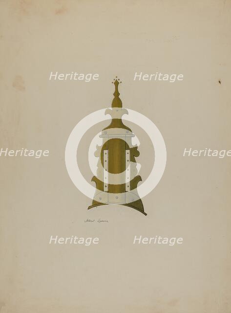 Patch Box of Kentucky Rifle, c. 1938. Creator: Albert J. Levone.