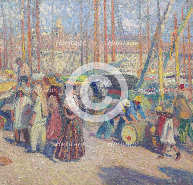 The port of Marseille, 1918-1922. Creator: Martin, Henri (1860-1943).