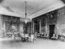 Dining(?) room in the White House, Washington, D.C., between 1889 and 1906. Creator: Frances Benjamin Johnston.