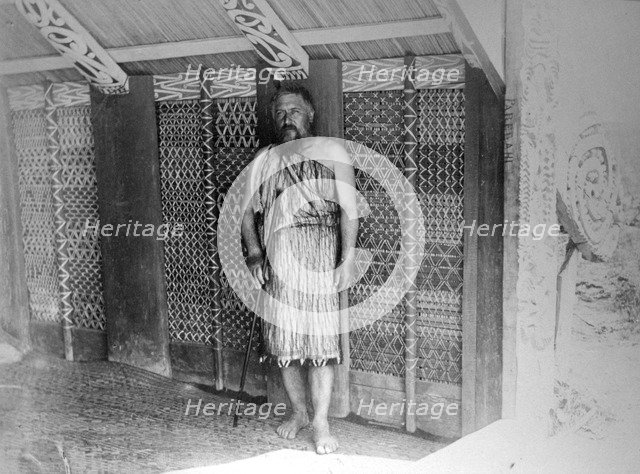 Maori communal hut, New Zealand, 1899. Artist: Unknown