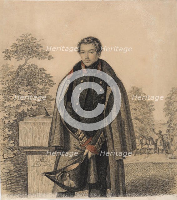 Portrait of A.W. Raevsky , Early 1820s. Creator: Hampeln, Carl, von (1794-after 1880).