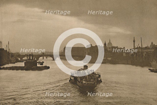 'London-On-Sea: The Daily Excursion Boat Heads Into The Sunset On Its Return From Margate', c1935. Creator: Unknown.