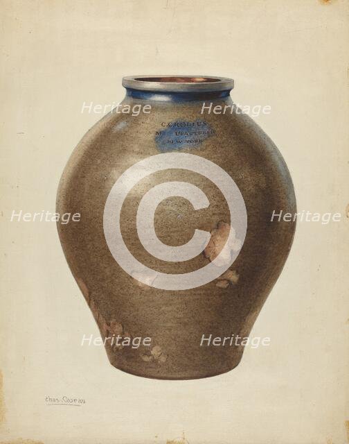 Vase, c. 1940. Creator: Charles Caseau.