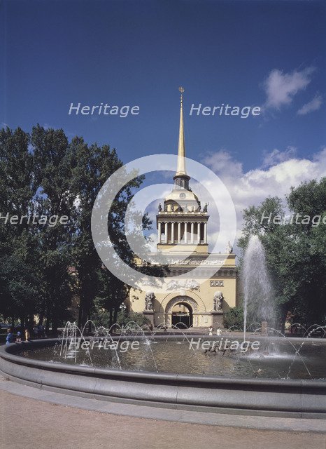 The Admirality in Saint Petersburg. The middle Tower of the Main Facade, 1806-1823. Artist: Sakharov, Andreyan Dmitrievich (1761-1811)