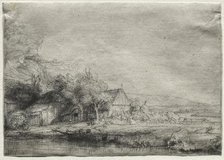 Landscape with a Cow, c. 1650. Creator: Rembrandt van Rijn (Dutch, 1606-1669).