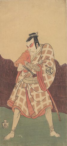 The Third Matsumoto Koshiro in the Role of Matsuomaru in "Sugawara", summer, 1768. Creator: Shunsho.