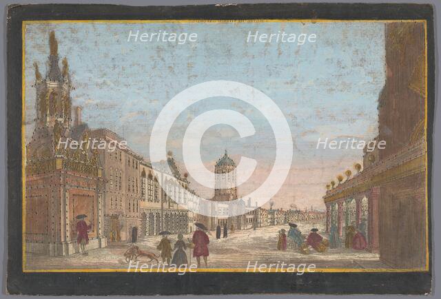 View of the Town Hall at Oxford, 1700-1799. Creator: Anon.