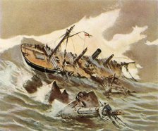 The gunship 'Iltis' is wrecked, 1896, (1936). Creator: Unknown.