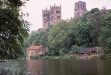 Durham Cathedral and River Wear, England, UK, 20th century. Artist: CM Dixon.