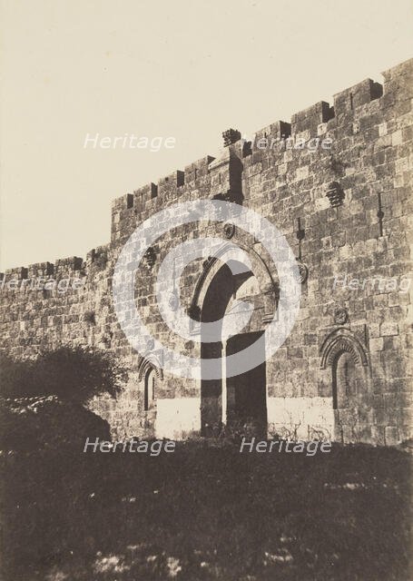 Jerusalem, Porte de David, between 1850 and 1854, printed between 1854 and 1856. Creator: Auguste Salzmann.