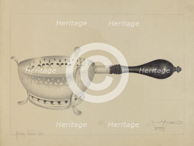 Silver Brazier, c. 1937. Creator: Amelia Tuccio.