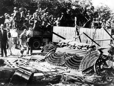 Barricades erected near the Place de la Concorde, Paris, August 1944. Artist: Unknown