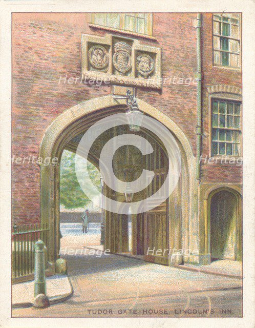 'Tudor Gate-House, Lincoln's Inn', 1929. Artist: Unknown.