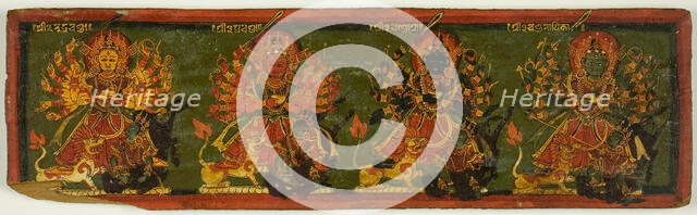 Manuscript Cover from the Glorification of the Great Goddess (Devimahatmya), 18th century. Creator: Unknown.