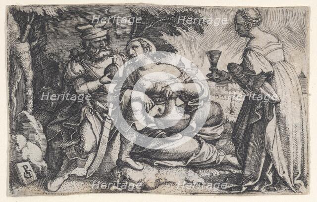 Lot and His Daughters. Creator: Georg Pencz.