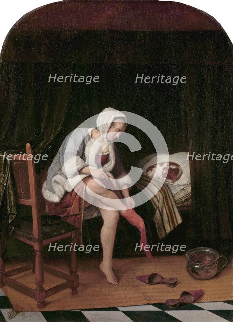 Woman at her toilet. Artist: Steen, Jan Havicksz (1626-1679)