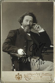 Portrait of the artist Ilya Repin (1844-1930). Artist: Photo studio H. Rentz & F. Schrader  